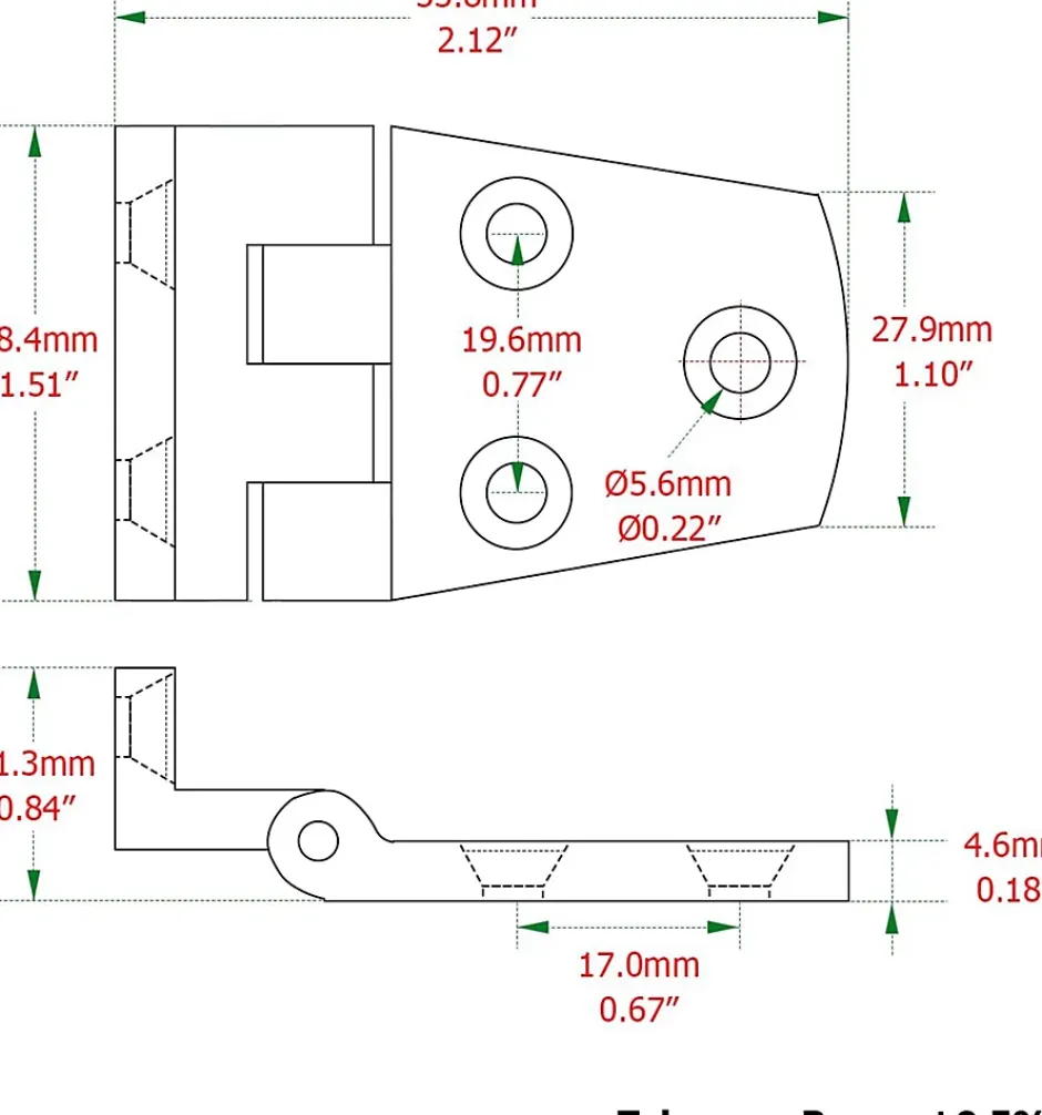 Charnière marine robuste pour armoire de pont, charnière marine en acier, charnière marine décalée côté court^Deko