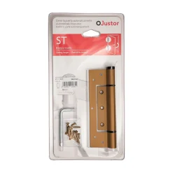 Charnière simple action à ressort, 150X30 mm, aluminium anodisée bronze posée totalement en applique, a lame centrée.-Hardwarexchange New