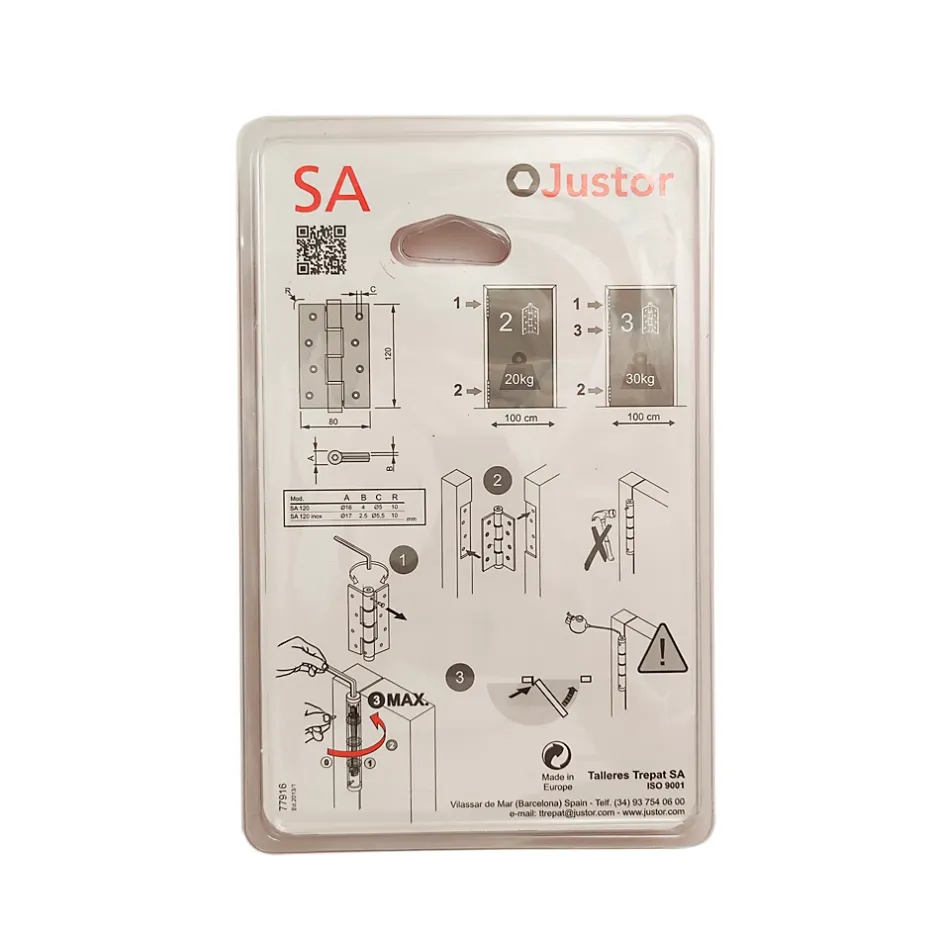 Charnière simple action à ressort, 120X40 mm, en aluminium anodisée or, pour porte de 40 mm-Hardwarexchange Outlet