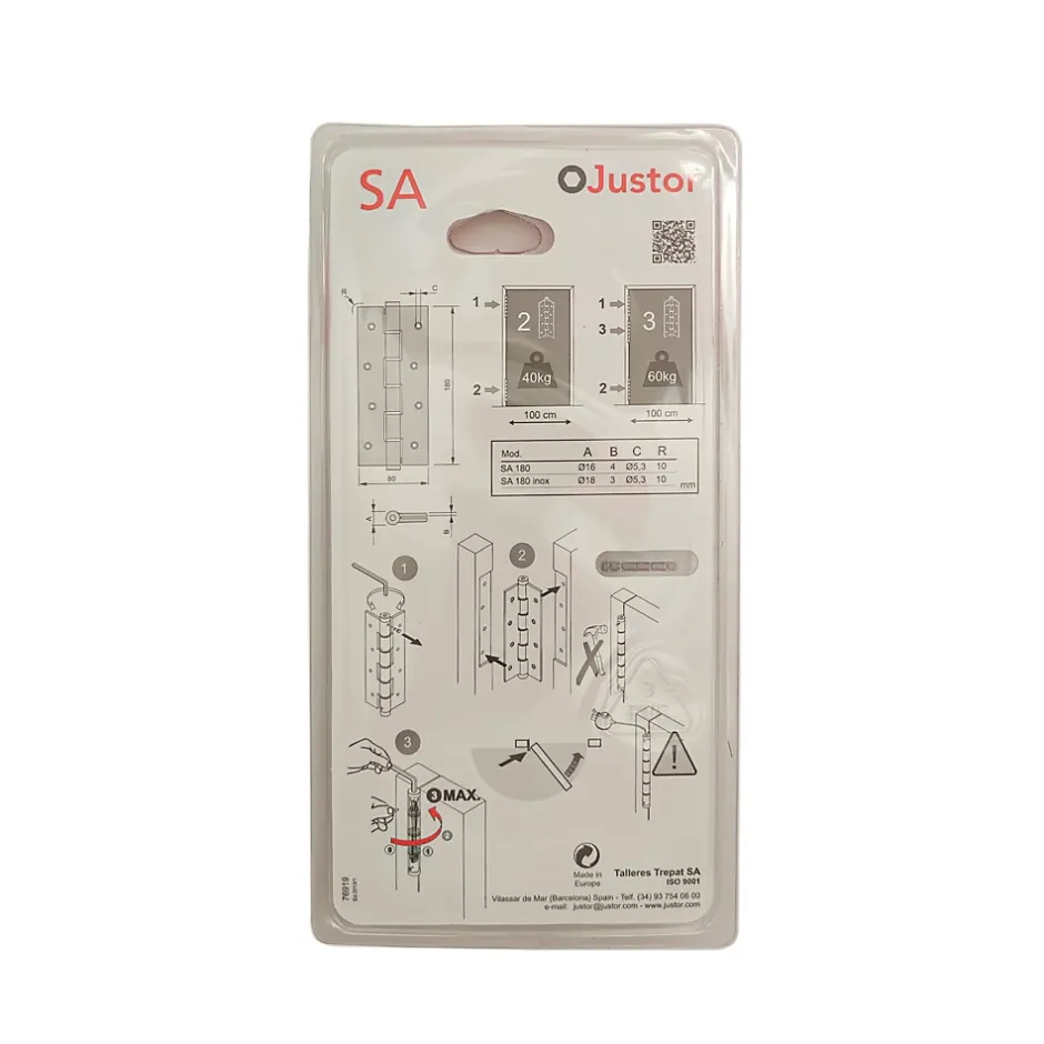 Charnière simple action à ressort, 180X40 mm, en acier inox 316, pour porte de 40 mm-Hardwarexchange