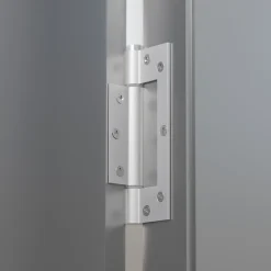 Charnière simple action à ressort, 150X40 mm, en aluminium anodisée argent posée totalement en applique, a lame centrée.-Hardwarexchange Sale