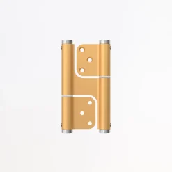 Charnière va et vient à ressort, 120X35 mm, mouvement 180 degrés, en aluminum anodisée or, posée totalement en applique,^Hardwarexchange Outlet