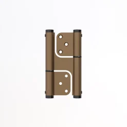 Charnière va et vient à ressort, 120X35 mm, mouvement 180degrés , en aluminum anodisée bronze, posée totalement en applique,-Hardwarexchange Hot