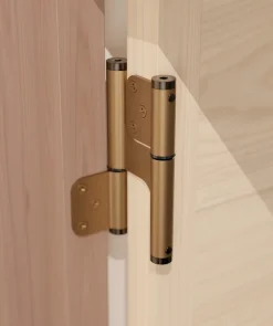 Charnière va et vient à ressort, 120X35 mm, mouvement 180degrés , en aluminum anodisée bronze, posée totalement en applique,-Hardwarexchange Hot