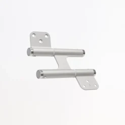 Charnière va et vient à ressort, 120X35 mm, mouvement 180 degrés, en aluminum anodisée argent, posée totalement en applique,-Hardwarexchange Outlet