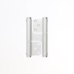 Charnière va et vient à ressort, 120X35 mm, mouvement 180 degrés, en aluminum anodisée argent, posée totalement en applique,-Hardwarexchange Outlet