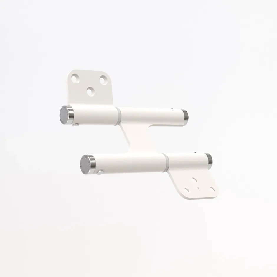 Charnière va et vient à ressort, 120X35 mm, mouvement 180 degrés, en aluminum Blanc, posée totalement en applique,^Hardwarexchange Online