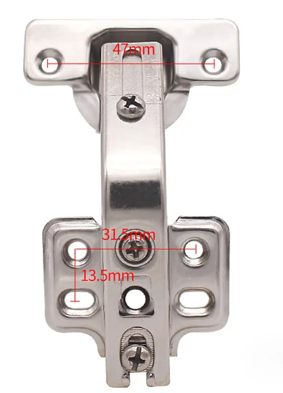 Charnières de porte d'armoire pliantes, 2 pièces, pour armoire de cuisine, 135 degrés (argent)-Deko Outlet