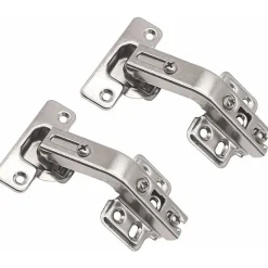 Charnières de porte d'armoire pliantes, 2 pièces, pour armoire de cuisine, 135 degrés (argent)-Deko Outlet