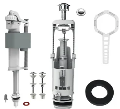 Chasse d'eau + robinet flotteur bas , double bouton poussoir + étrier^Flomasta Online