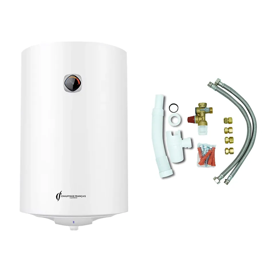 Chauffe Eau Electrique Mural Vertical Blindé Bypso Sannover 100 Litres + Kit d'Installation Complet NF^Sannover Sale