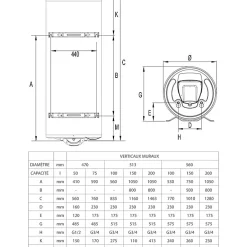 Chauffe-eau - - Sageo Xpert - Vertical - Stéatite - 100L - 1200W^Ariston Sale