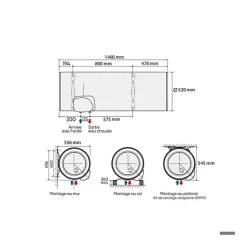 Chauffe-eau blindé Chaufféo horizontal mural - - 200L - Mono - Classe énergétique sanitaire : C^Atlantic Clearance
