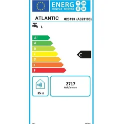 Chauffe-eau blindé Chaufféo horizontal mural - - 200L - Mono - Classe énergétique sanitaire : C^Atlantic Clearance