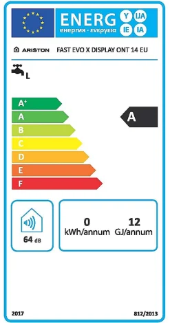 Chauffe-eau gaz instantané Fast Evo X 14 - gaz naturel-Ariston
