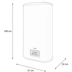Chauffe-eau électrique plat alu brossé 93L^Carrera New