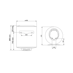 Chauffe-eau électrique vertical mural Pro 1 Eco 100L - - 3201959-Ariston