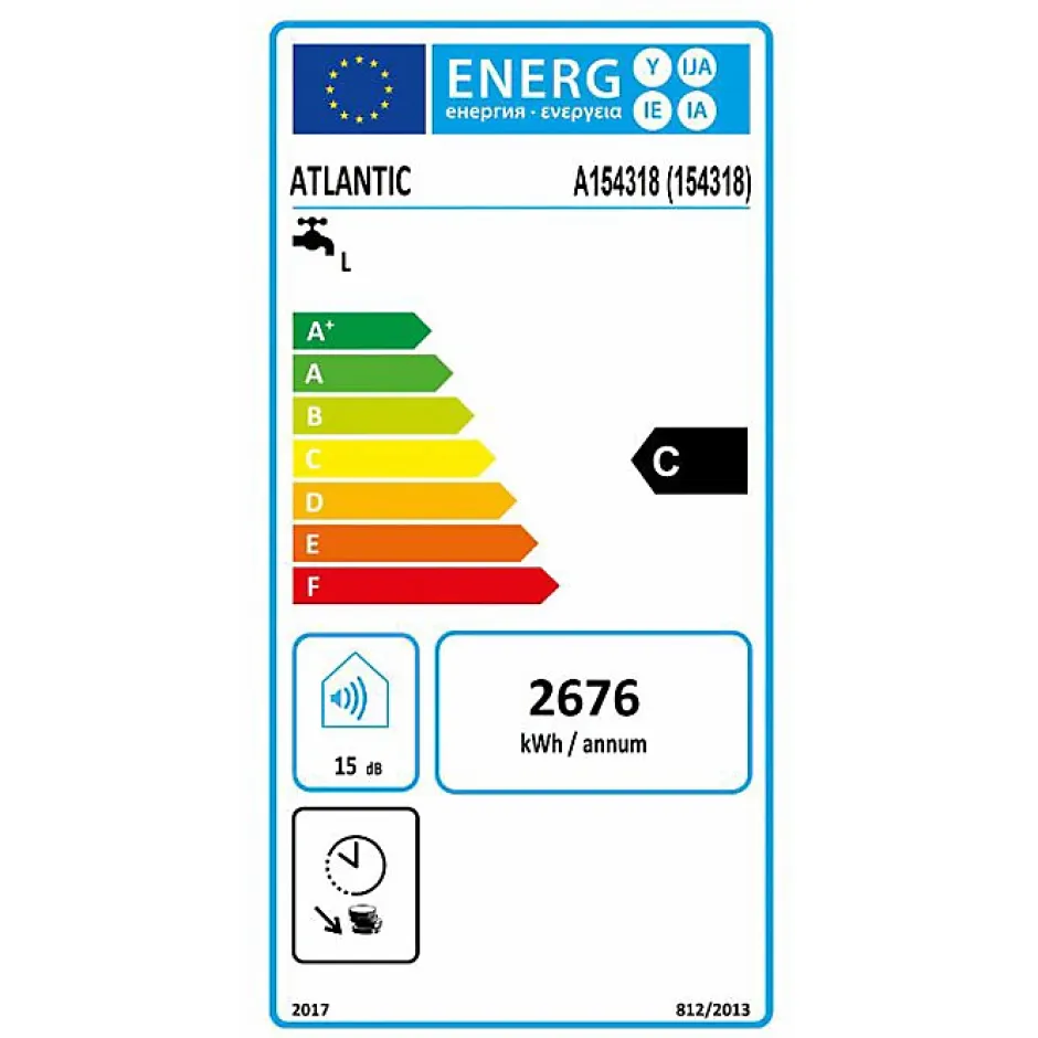 Chauffe-eau électrique Zénéo ACI Hybride vertical sur socle 250L monophasé Réf. 154316^Atlantic Clearance