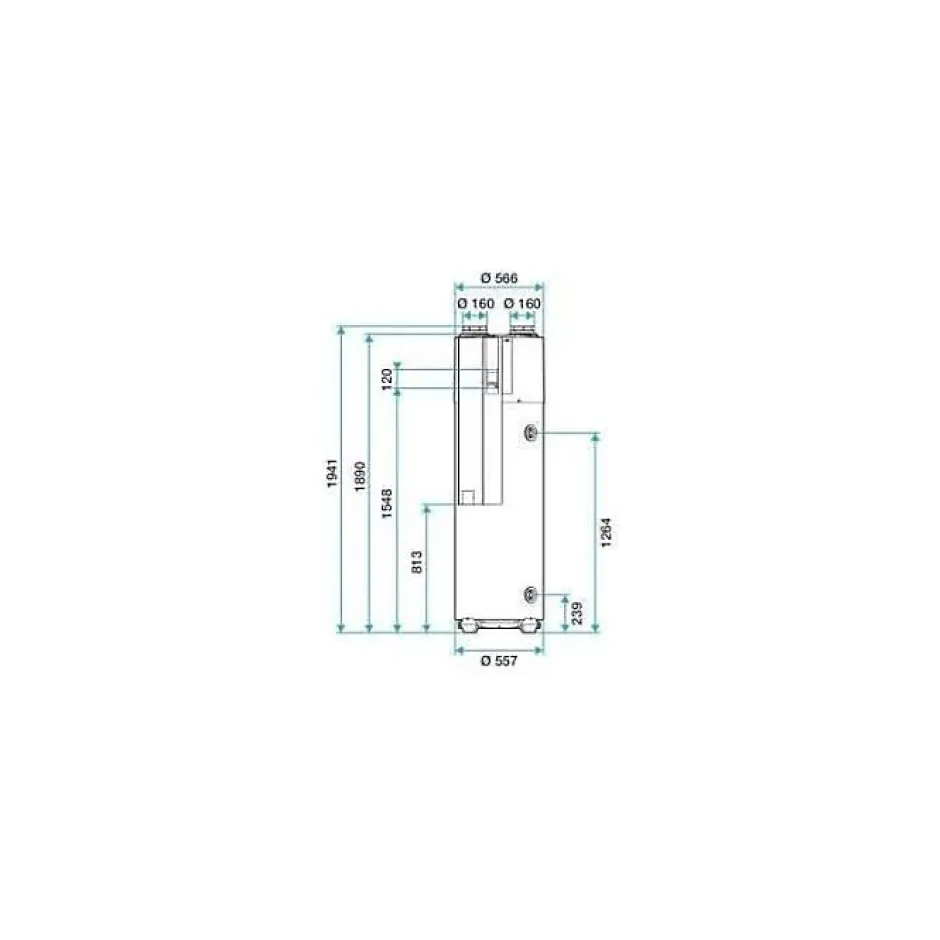 Chauffe-eau thermodynamique - - T.Flow Hygro Connecté - 11023384^Aldes Best
