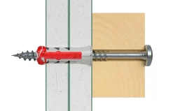 Cheville bi-matière avec vis DuoPower pour matériaux de construction 5x25 mm, 18 pièces-Fischer Online