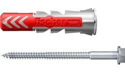 Cheville bi-matière avec vis DuoPower pour matériaux de construction 10x50 mm, 4 pièces-Fischer New