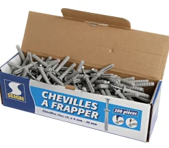 Cheville Clous Vis à Frapper , 6 x 40 mm, Boite de 200 (lot de 2)^Semin Clearance
