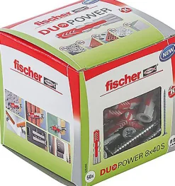 Cheville Duopower + vis big pack 8X40, 50 pièces-Fischer Best