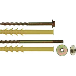 Cheville fixation chauffe-eau - Diamètre 16 mm -200 mm - Plâtre et polystyrène - Sachet de 4 -^ING Fixation