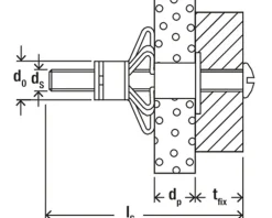 Cheville métallique pour corps creux HM-S 4x32 mm, 4 pièces-Fischer Online