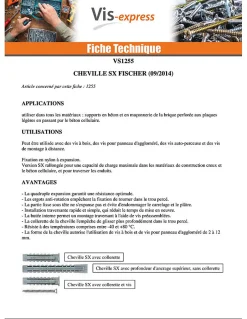 Cheville Nylon à collerette SX 6X50 - 100 pièces-Fischer Hot