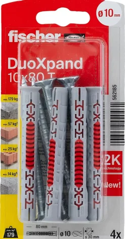 Cheville rallongée DuoXpand 10 x 80 mm, 4 pièces^Fischer Clearance