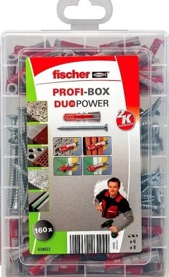 Chevilles profibox Duopower 160 pièces avec vis^Fischer Online