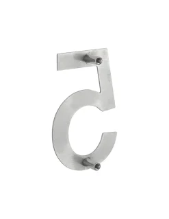 Chiffre 5 à visser, inox, H.100mm --Thirard Discount