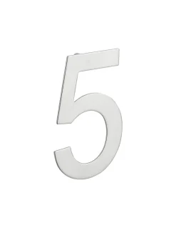 Chiffre 5 à visser, inox, H.100mm --Thirard Discount