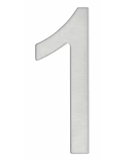 Chiffre 1 adhésif, inox, H.76mm --Thirard Sale