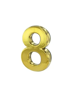 Chiffre 8 doré adhésif, ABS, H.50mm --Thirard New