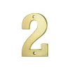 Chiffre 2, laiton, à visser, H.51mm, doré -^Thirard Outlet