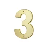 Chiffre 3, laiton, à visser, H.51mm, doré -^Thirard Best