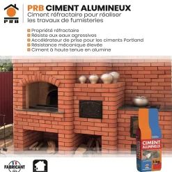 Ciment Alumineux 5kg - Haute Résistance, Prise Rapide - Travaux Techniques, Réparations Structurales, Scellement et Maçonnerie-Prb Hot