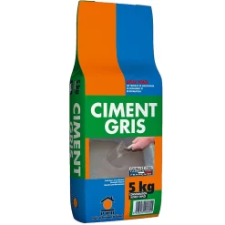 Ciment Gris Polyvalent 5kg - Finesse et Séchage Rapide - Maçonnerie, Réparation, Scellement et Jointoiement Intérieur/Extérieur-Prb Online