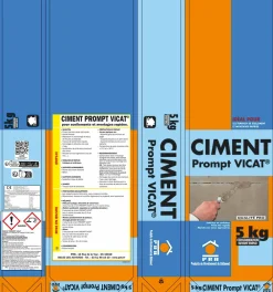 Ciment Prompt Naturel Vicat 5kg - Prise Ultra-Rapide, Haute Résistance Initiale - Idéal pour Réparations Express, Maçonnerie,^Prb Best