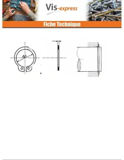 Circlip Extèrieur Inox Sur arbre Diamètre 48 - 30 pièces^Vis Express Best