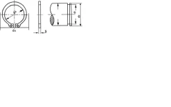 Circlips extérieur DIN 471 brut Diamètre : 19 mm- Vendu par 100-Lennie Clearance