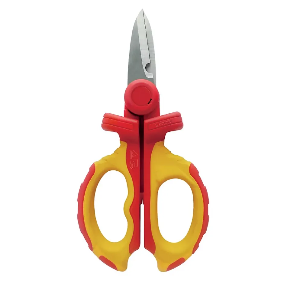 Ciseaux d'électricien isolés, 1000V. rouge et jaune-Velamp