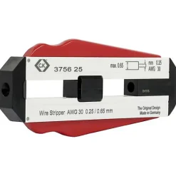 C.K T3756 Dénudeur compact pour fils PVC et PTFE 0,25 mm - butée réglable, lames trempées^V33 Clearance
