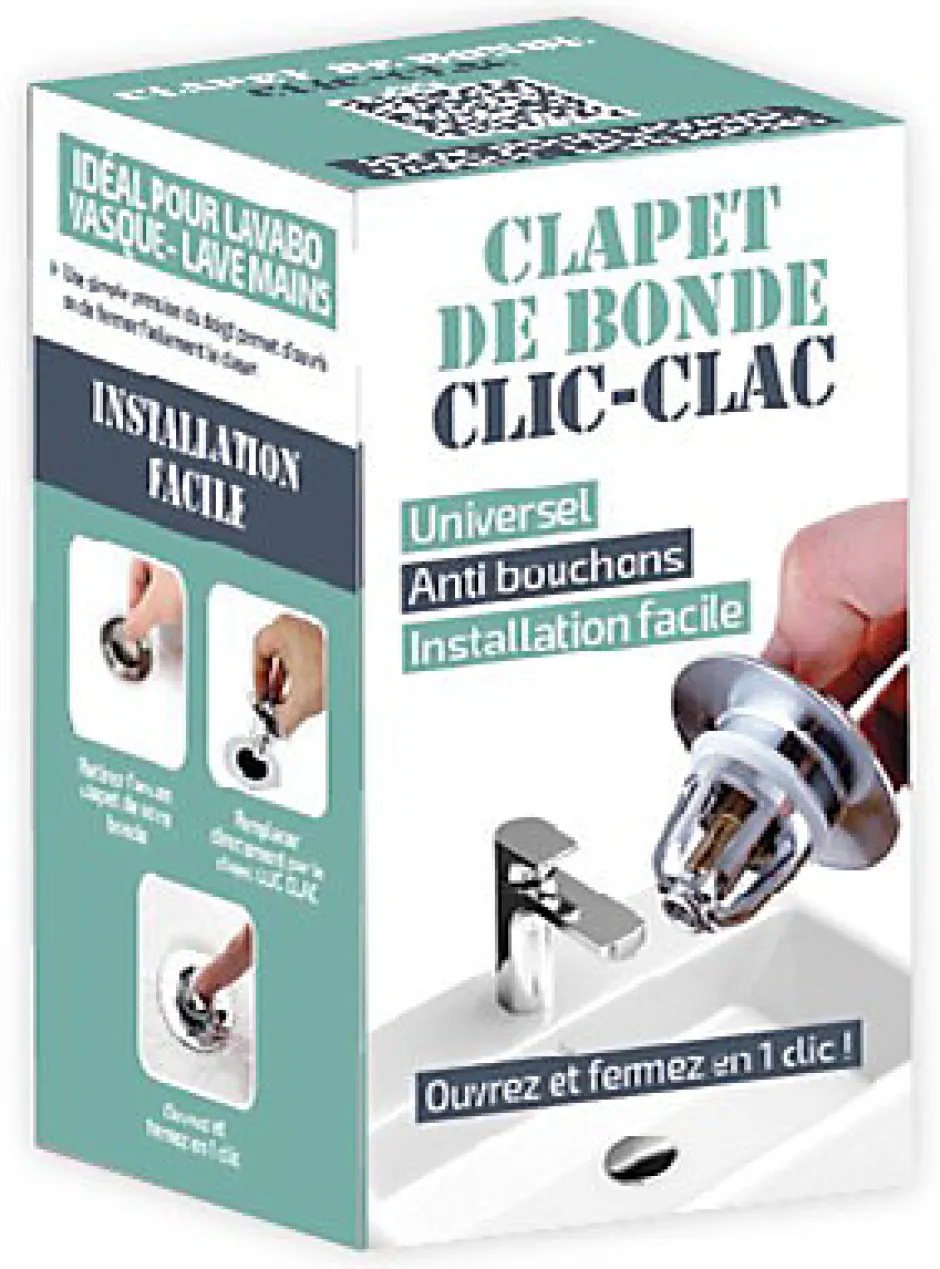 Clapet clic clac chrome pour bonde de lavabo et vasque,-MTK New