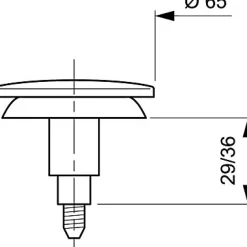 Clapet Quick-Clac pour lavabo et baignoire ø 65 mm-Wirquin Best