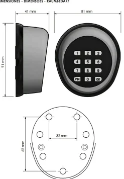 Clavier de commande sans fil 433 MHZ RT37 PRT37A Automatisation automatique-Proteco Online