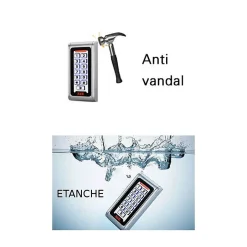 Clavier digicode et badge métal antivandale pour portail^Automatisme Passion Best