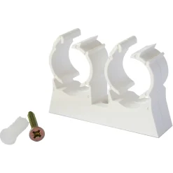 Clip de fixation double en plastique Ø16, lot de 10^Somatherm for you Clearance